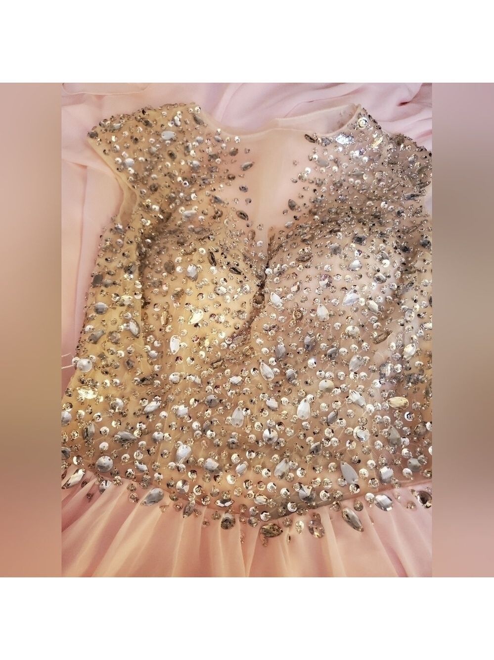 Baby Online Pink Beaded Maxi Dress Small - Picture 12 of 17